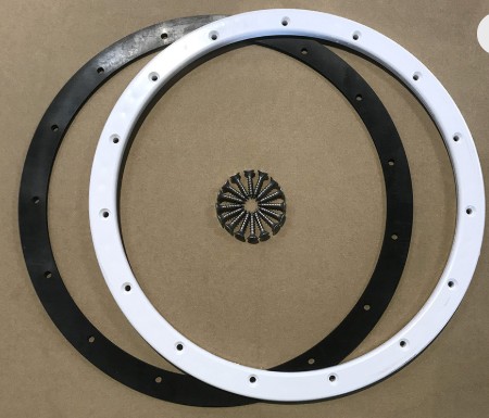 Flansch und Dichtung Gegenstromanlage